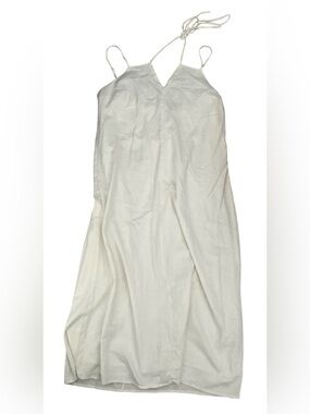 Universal Thread White Linen Blend Halter Midi Dress XL Smocked Back